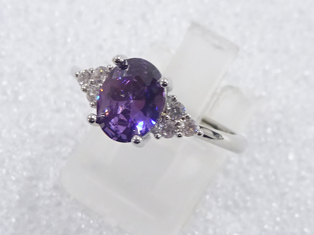 JAPANESE KIMONO / ANTIQUE COLORED STONE RING (SIZE 14.5)
